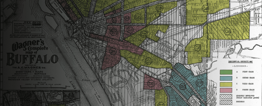 vintage redlining map