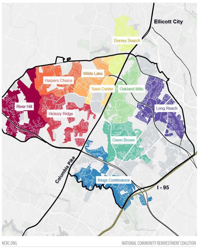 Figure 2 - Columbia’s structure of village centers